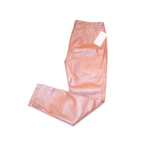 $285 ROBERT RODRIGUEZ Legging PLEATHER Faux Pocket PANTS R1202P34 - Picture 2 of 2